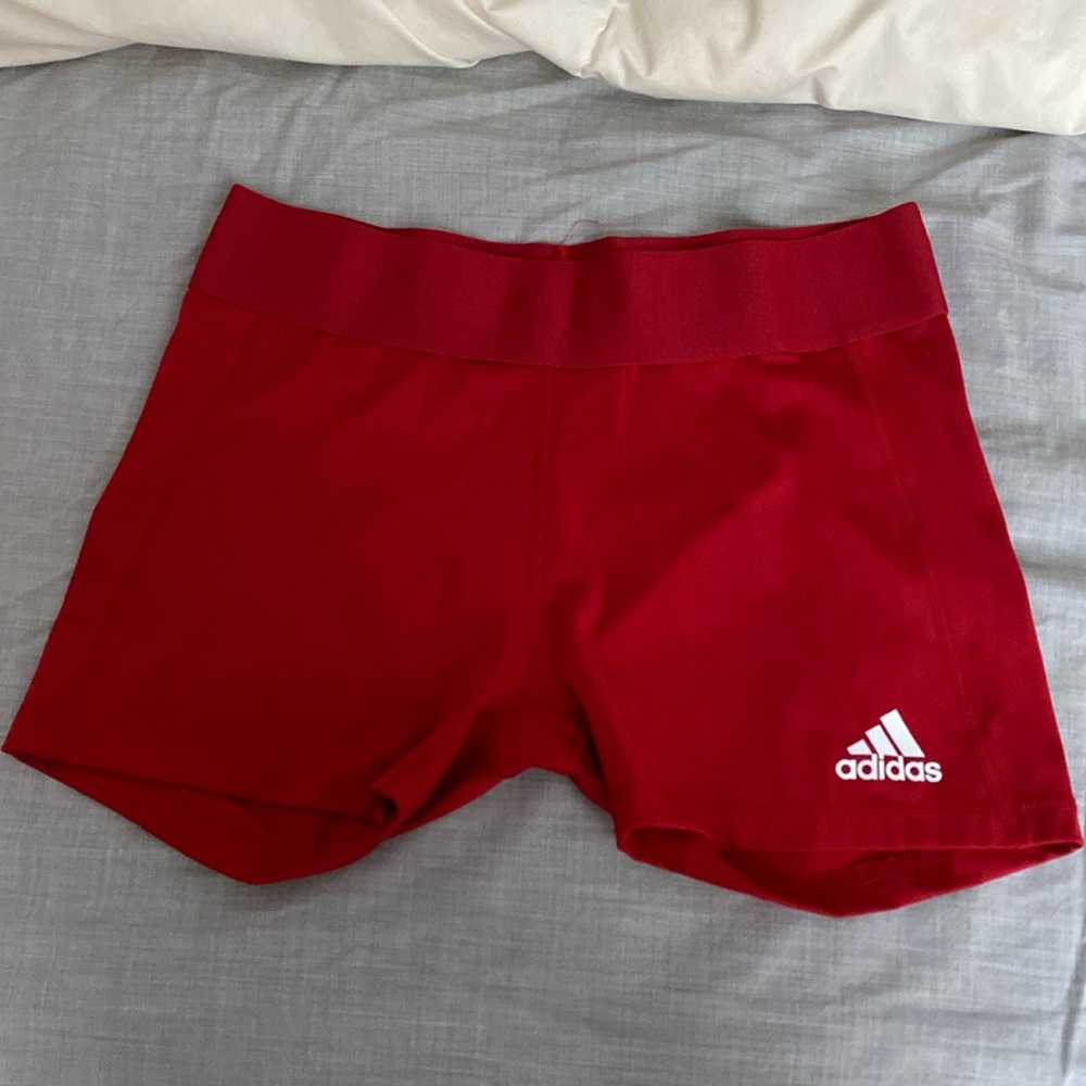 Adidas red spandex short